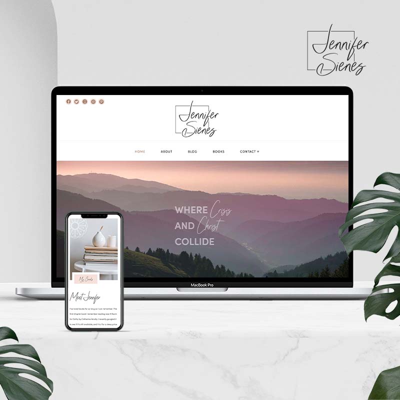 Jennifer Sienes - Custom Author Website Design by Jones House Creative