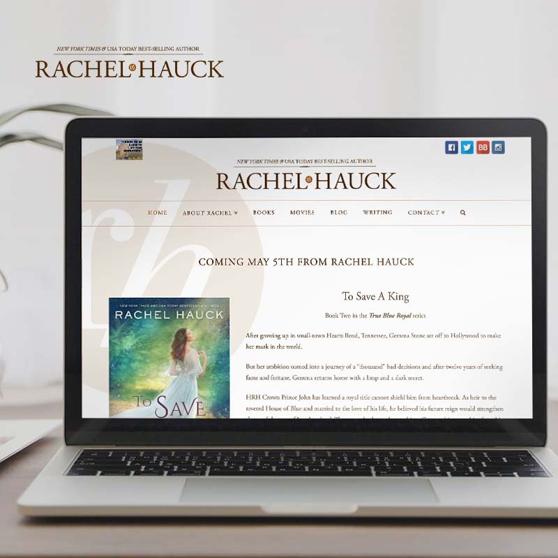 Rachel Hauck - Custom Author Website Design and Logo Design